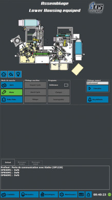 Ecran tactile automate